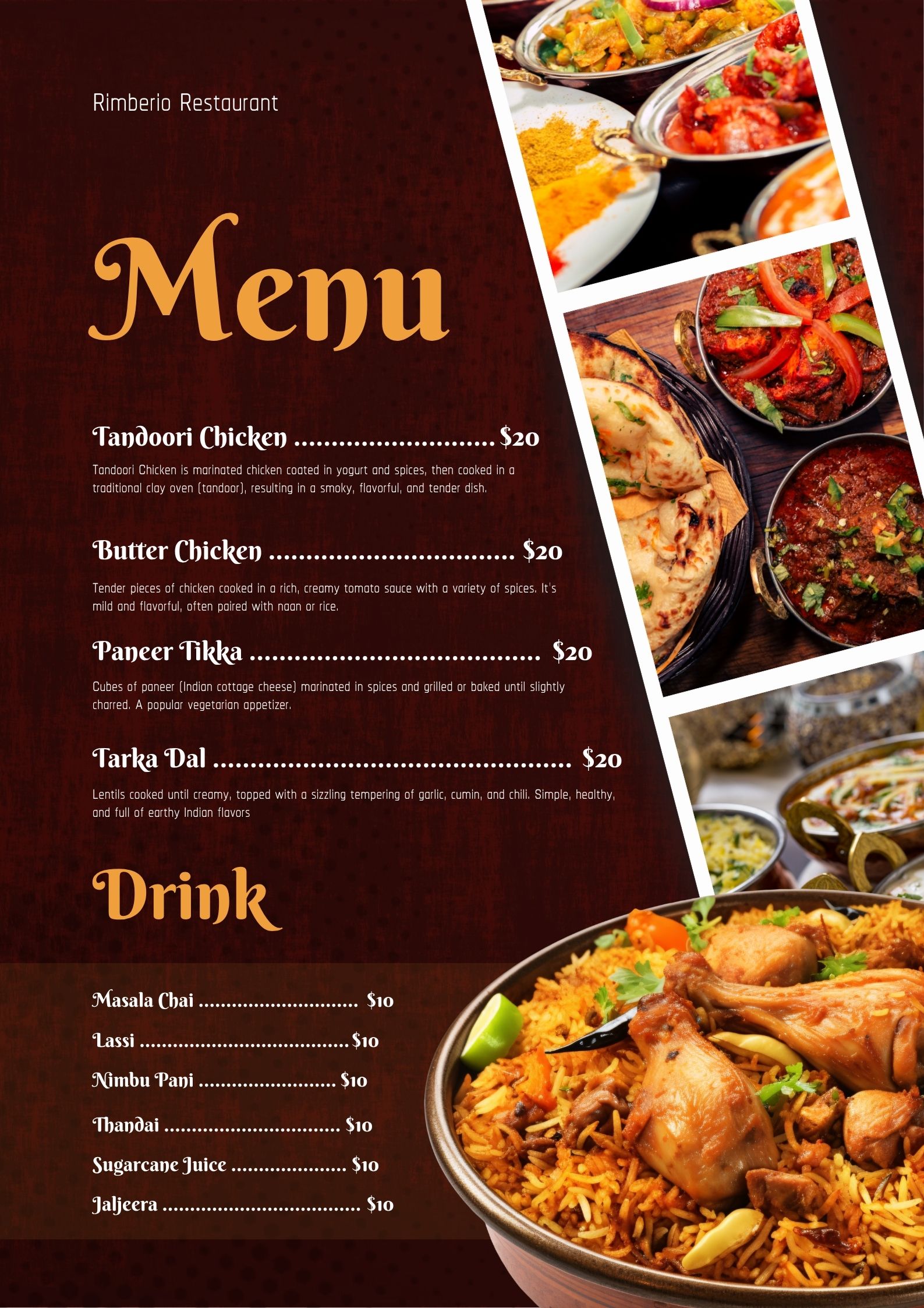 Menu Card